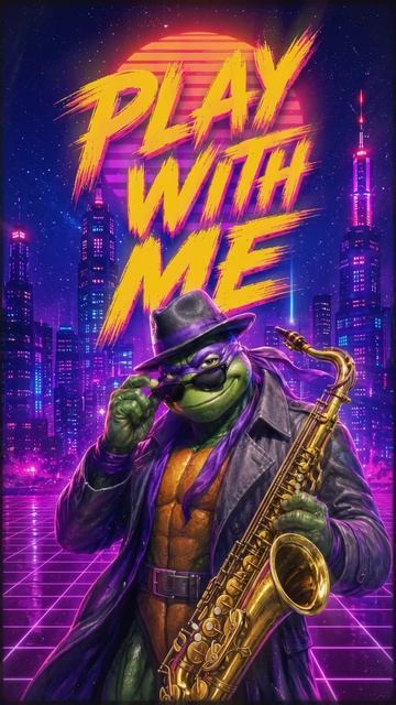 Purple Sax Nights - Ночь саксофона #synthwave #ретро #80е