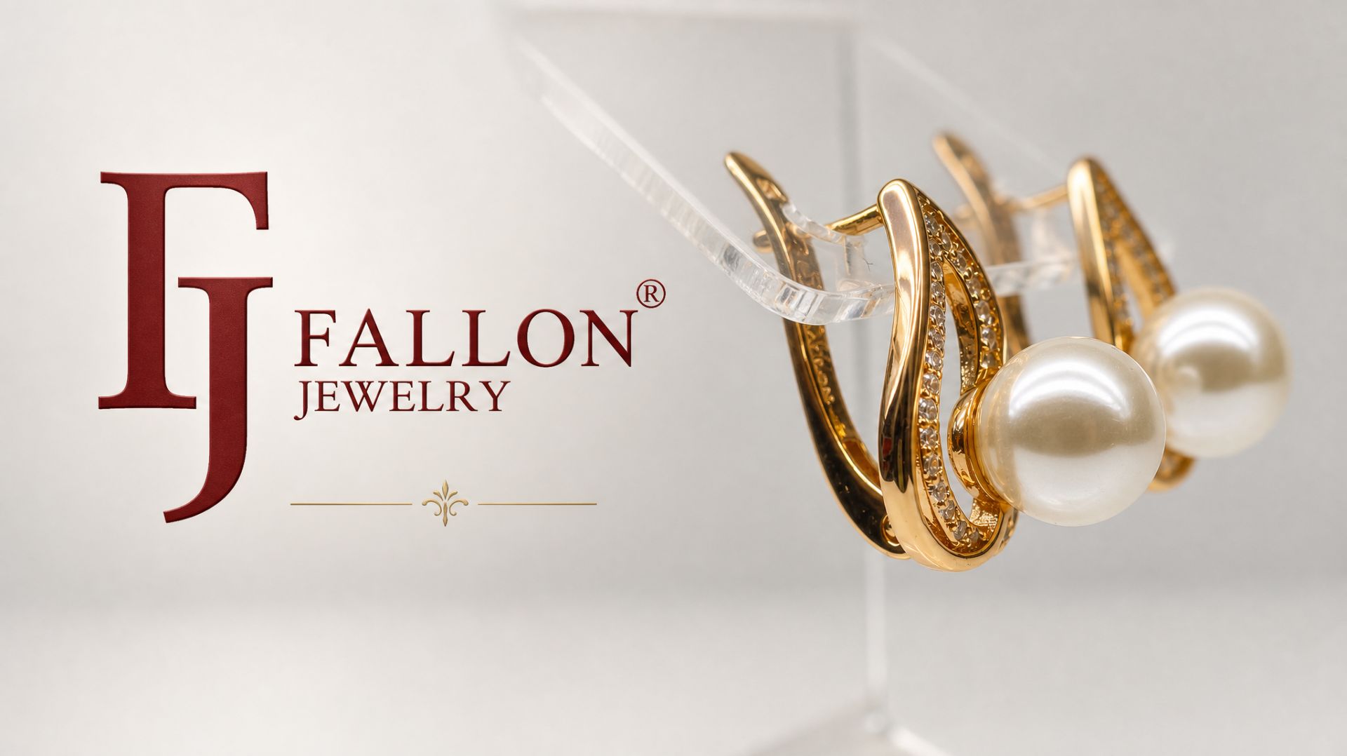 Серьги, FALLON Jewelry (Позолота, Цирконы, Жемчуг., иск.,) , (Гема), F1-011