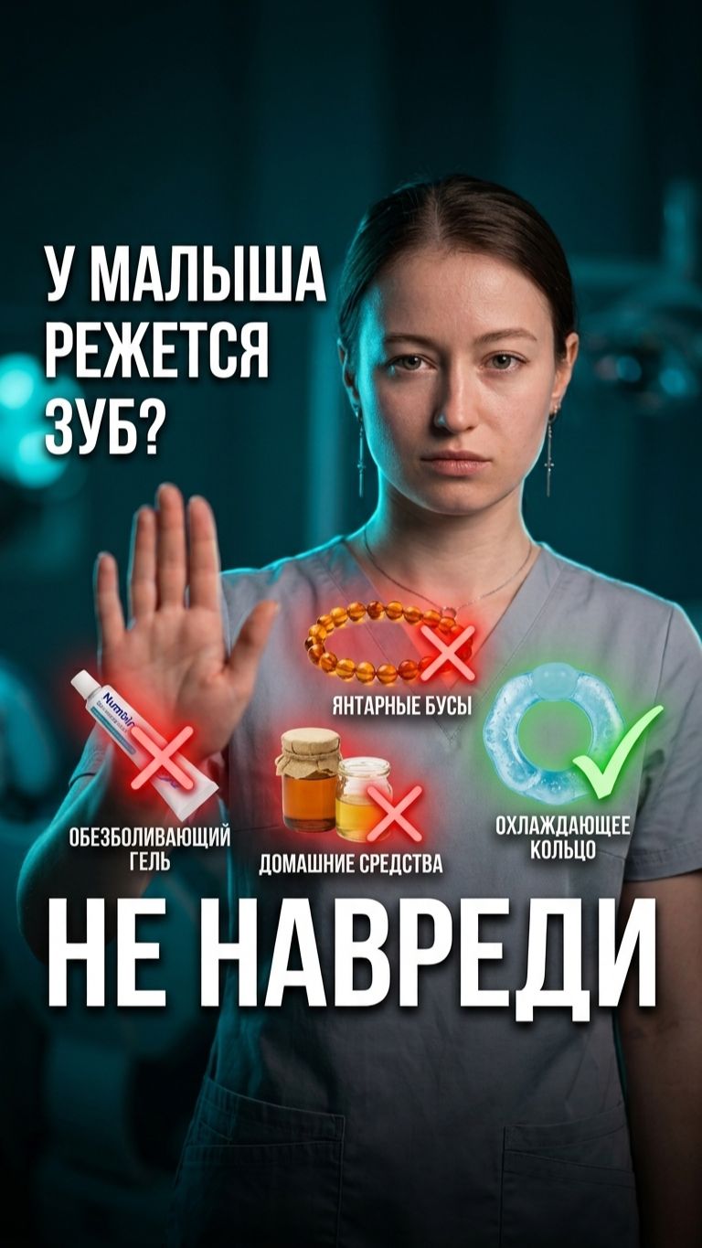 🦷 3 вещи при прорезывании зубов, которые вы делаете — и навредите малышу