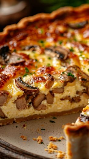 Киш с курицей и грибами