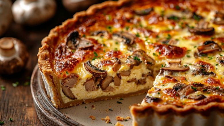 Киш с курицей и лесными грибами!