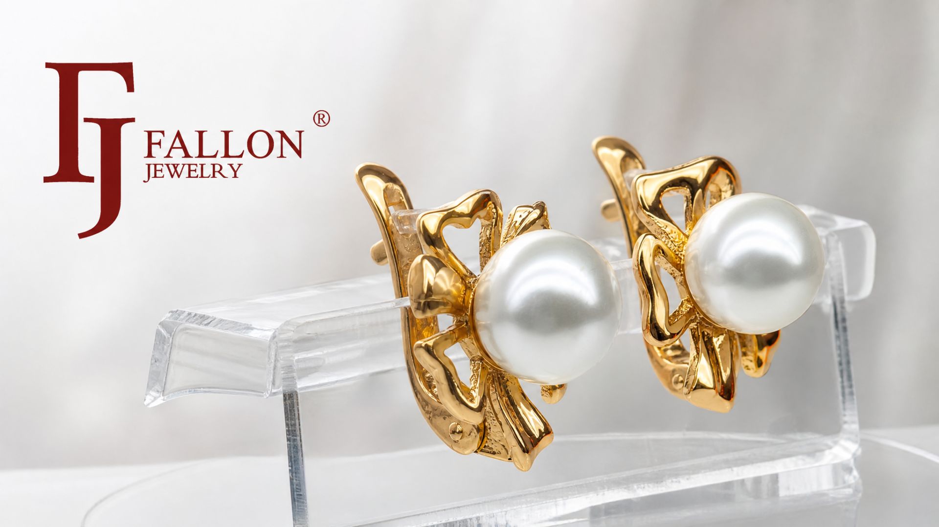 Серьги, FALLON Jewelry (Позолота, Жемчуг., иск.,) , (Лулит), F1-012