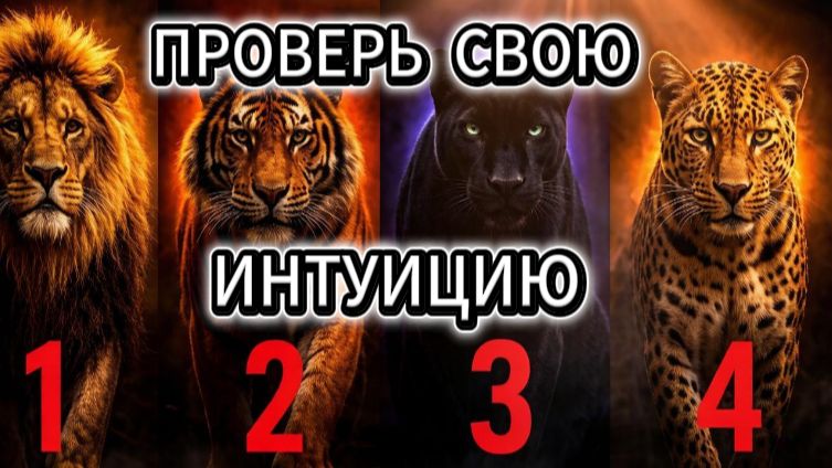 Проверь свою интуицию. Выбери хищника и узнай кто ты.