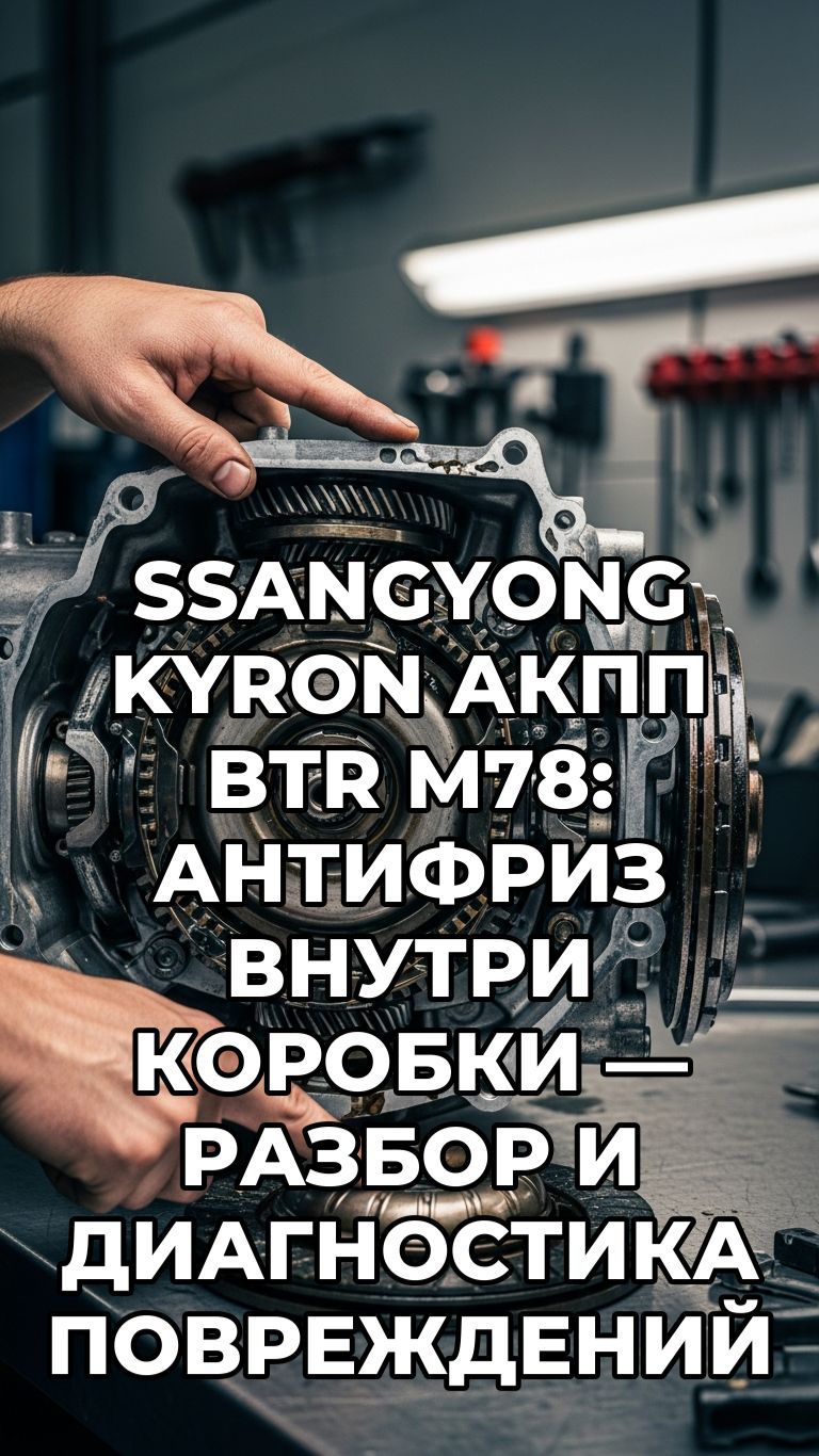 BTR M78 SsangYong Kyron: антифриз в АКПП — разбор и диагностика повреждений