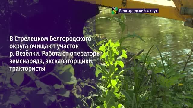 В Стрелецком Белгородского округа очищают участок реки Везёлки