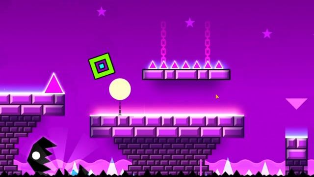 Прохожу 1 уровень в geometry dash meltdown