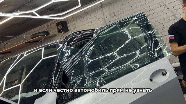 BMW X5 - бронирование кузова пленкой с эффектом матового хрома — часть 2