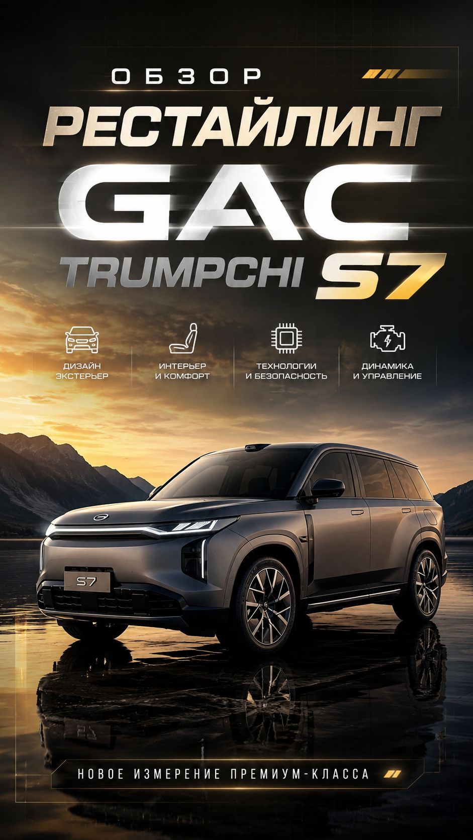2027 GAC Trumpchi S7 обзор рестайлинга