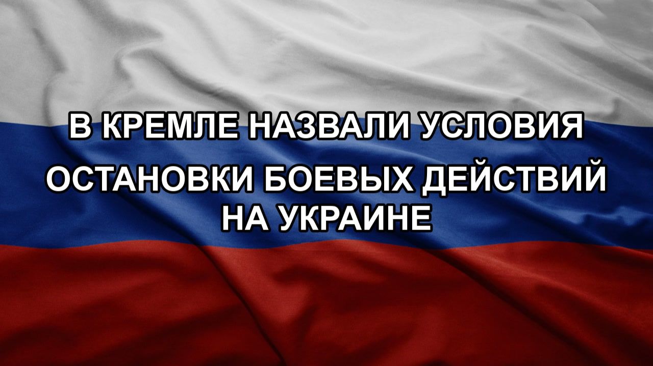 В Кремле назвали условия остановки боевых действий на Украине