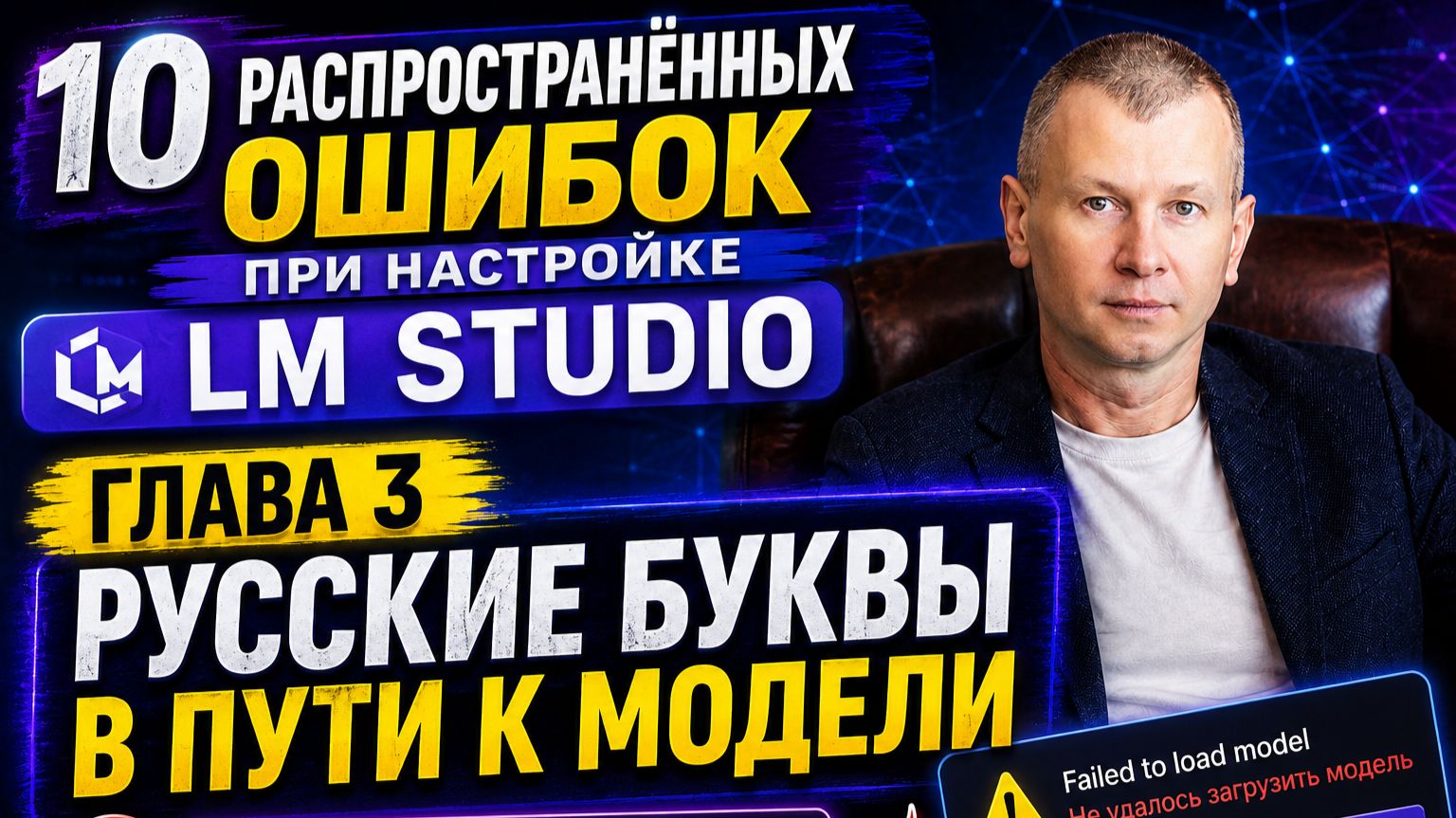 10 распространённых ошибок при настройке LM Studio. Глава 3. Русские буквы в пути к модели