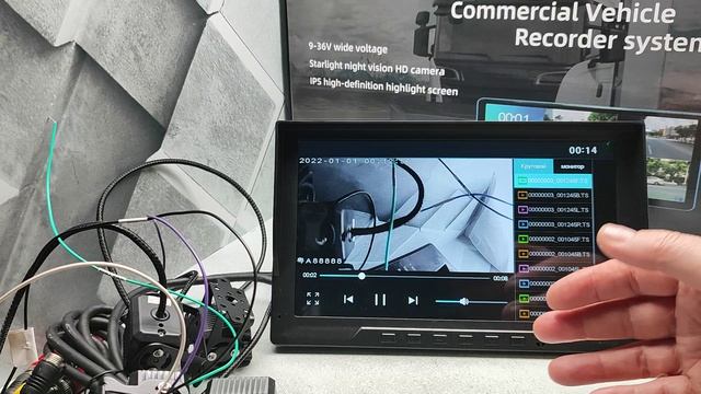 JCS-1001-4camera Видеорегистратор для грузовых автомобилей 12/24 В, монитор 10″