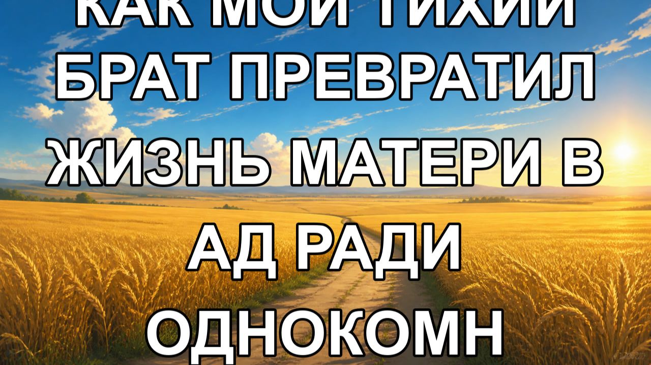 как мой тихий брат превратил жизнь матери в ад ради однокомн