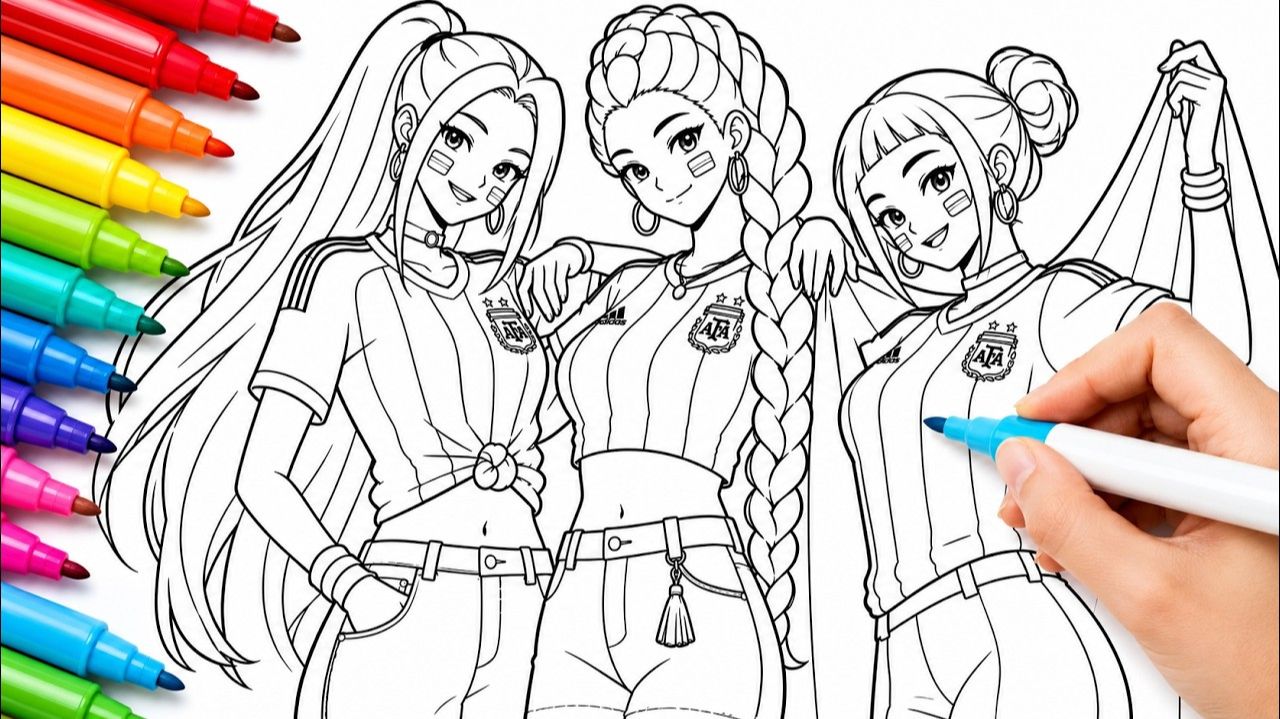 K-Pop Demon Hunters Маркер Рисунок Зои Мира Руми в Аргентине Фан-наряды