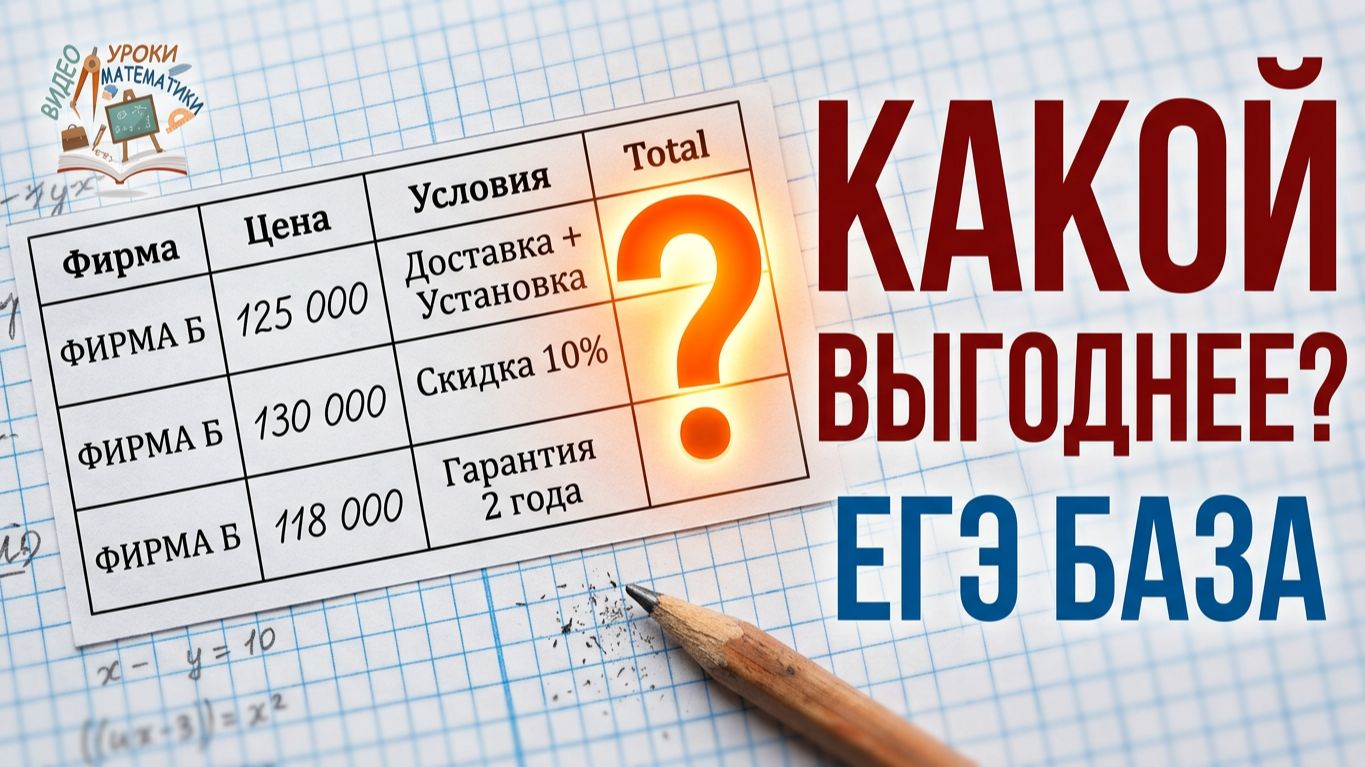 Решение задач на выбор наилучшего варианта Часть 1. Подготовка к базовому ЕГЭ  по математике #10