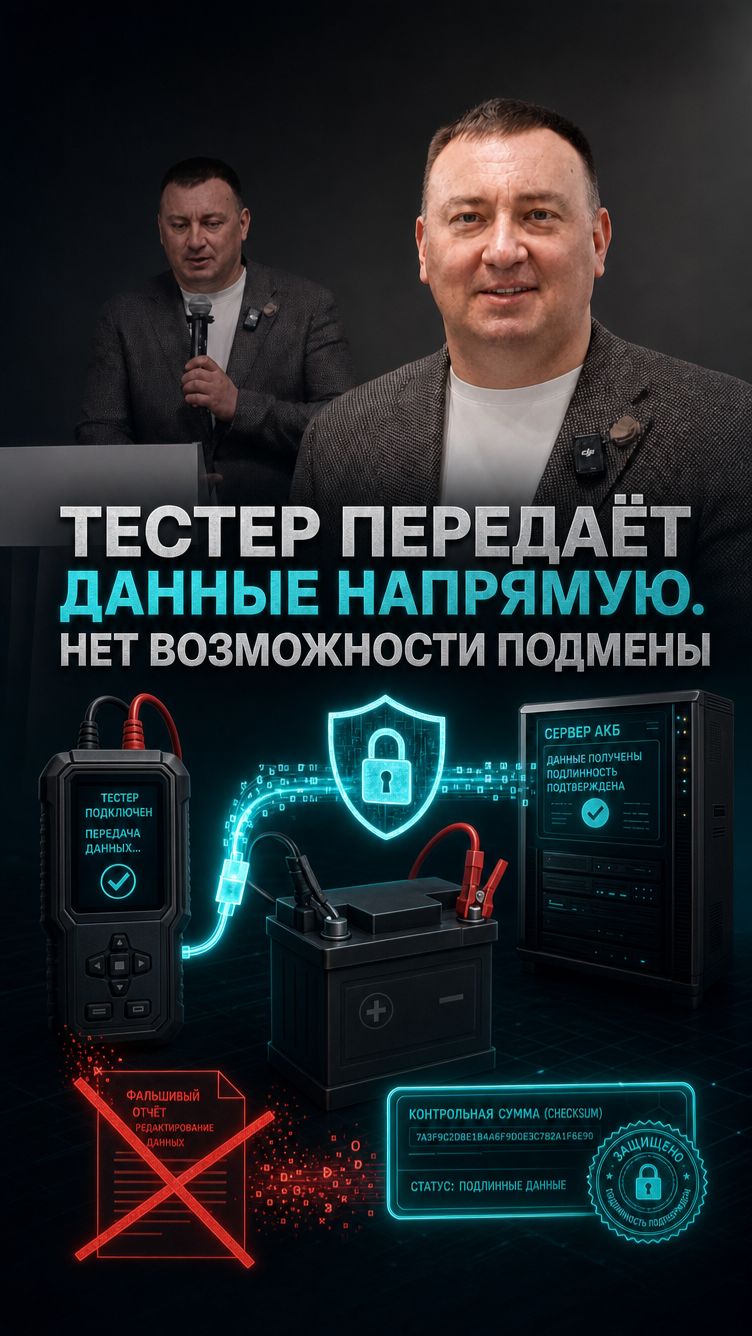 Тестер передаёт данные напрямую. Нет возможности подмены