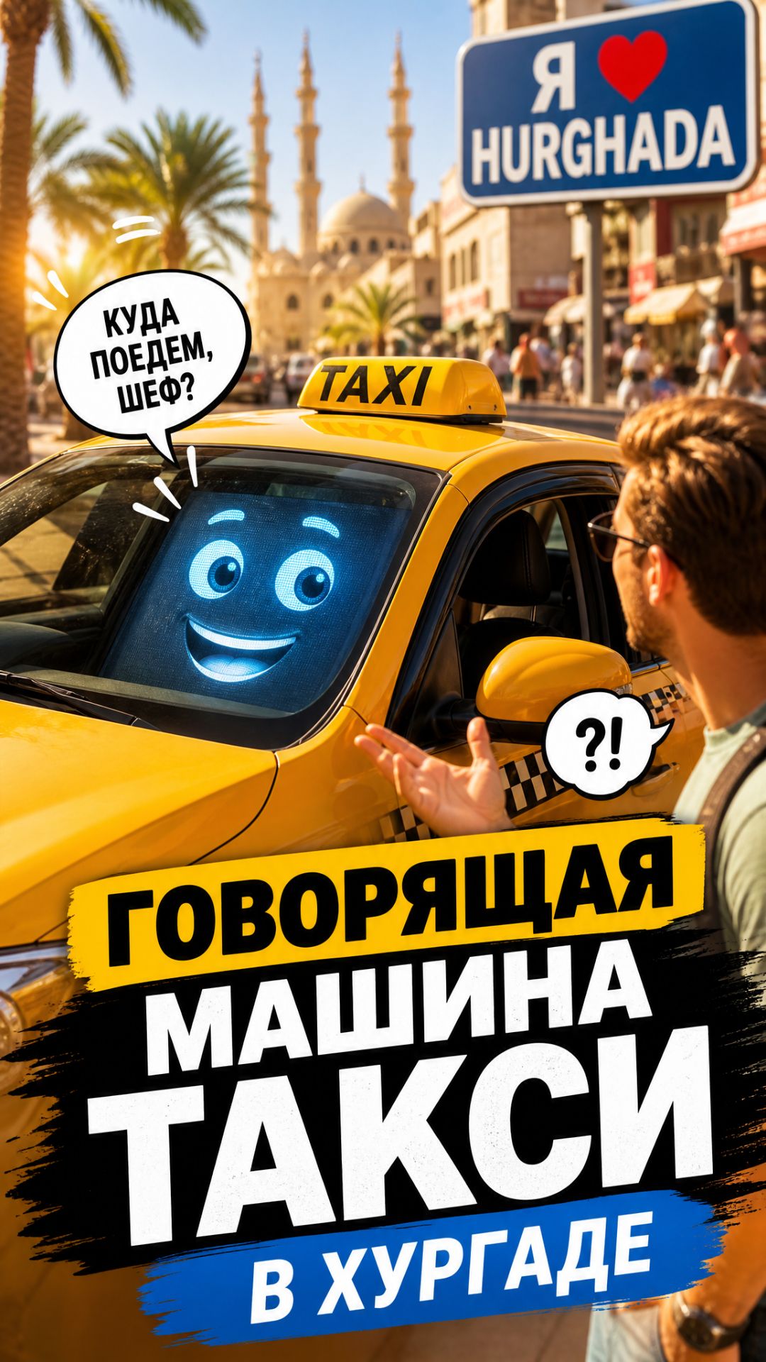 Говорящая машина в Хургаде, чего только не бывает!!!!! Такси