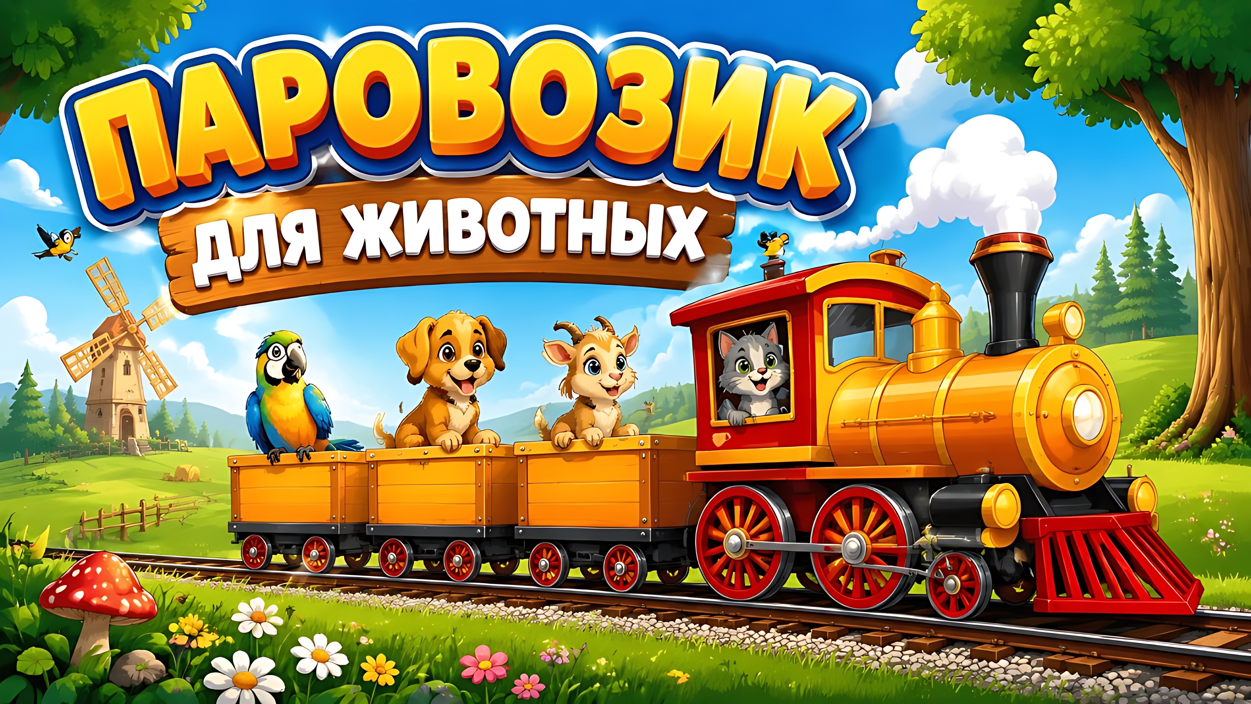 ПАРОВОЗИК ДЛЯ ЖИВОТНЫХ