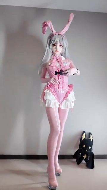 Латексный кигуруми-кролик. #cosplay #latex #bunny #bunnydoll #kigurumi #kigurumimask #kigurumidoll