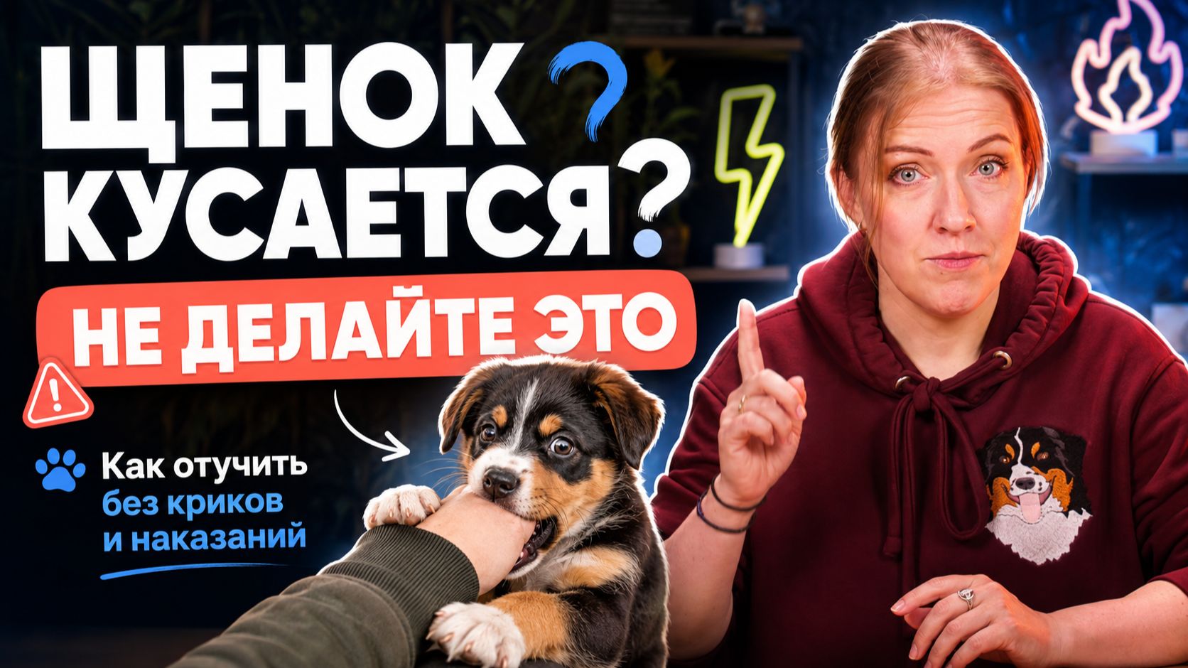Щенок кусается до крови?🐶 Перестаньте делать эти 4 вещи
