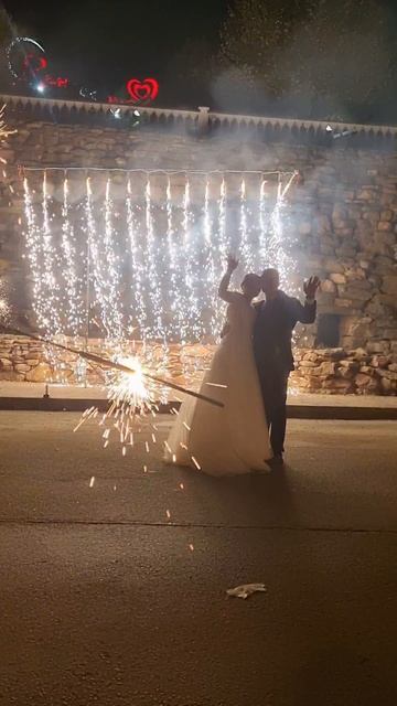Огнепад на завершение вечера свадьба