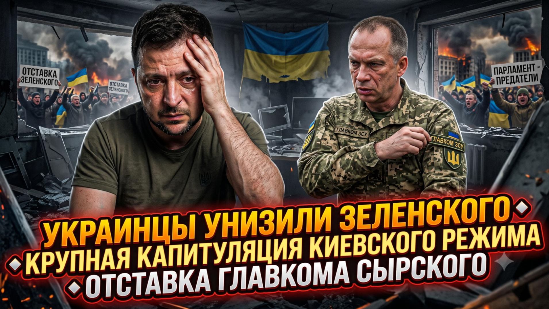📣Украинцы сказали «Нет!» Зеленскому на его поле. Главком Сырский уволен