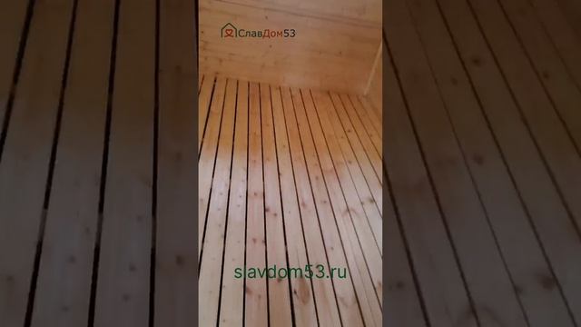 Видеообзор бани Б-22 6х8 м в Ступино с просторной террасой и проливными полами! СлавДом53