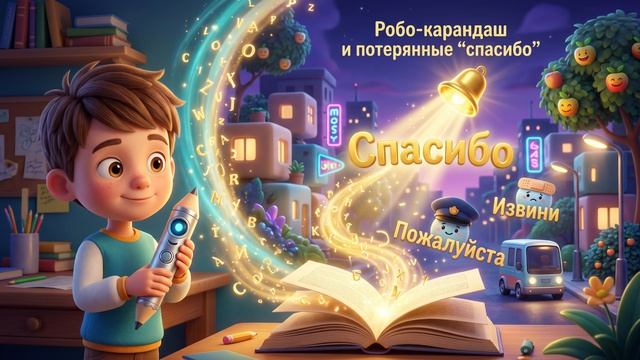 Сказка для детей «Робо-карандаш и потерянные “спасибо”». Аудиосказка.
