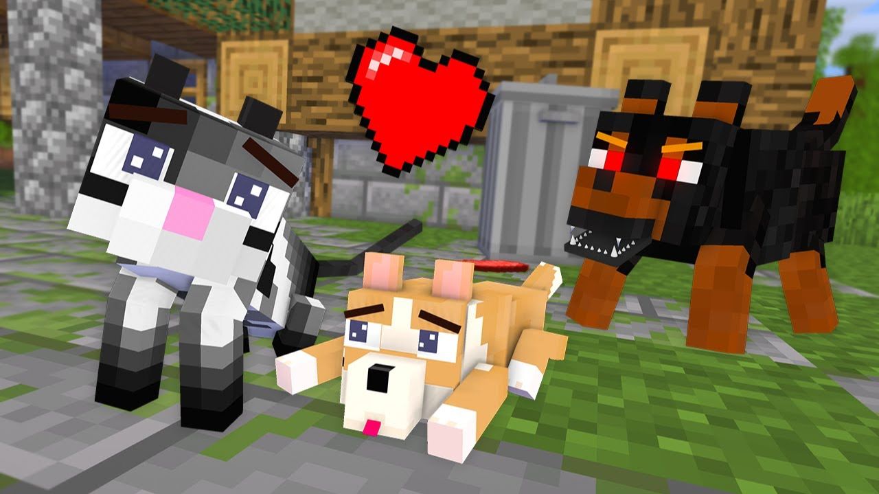 ГРУСТНАЯ ИСТОРИЯ КОТА И СОБАКИ В MINECRAFT! 😭🐱🐶
