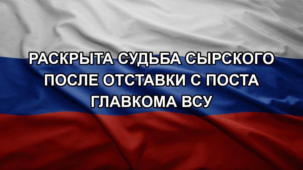 Раскрыта судьба Сырского после отставки с поста главкома ВСУ