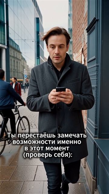Ты перестаешь замечать возможности в этот момент