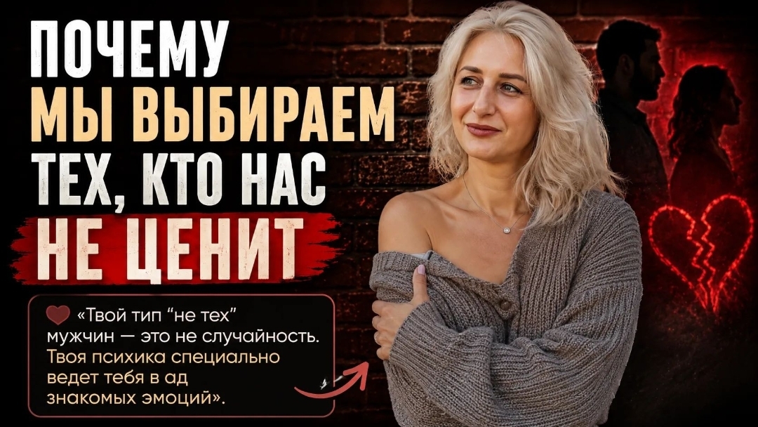 Почему мы выбираем тех, кто нас не ценит. Психика специально ведёт тебя в ад.
