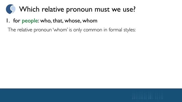 Relative Pronouns