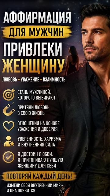 Аффирмация для мужчин на привлечение любимой женщины ❤️ | Абсолютный Ченнелинг