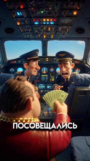 РУССКИЙ бизнесмен заплатил пилотам за трюк 🤣#истории #анимации #анекдоты #юмор #shorts