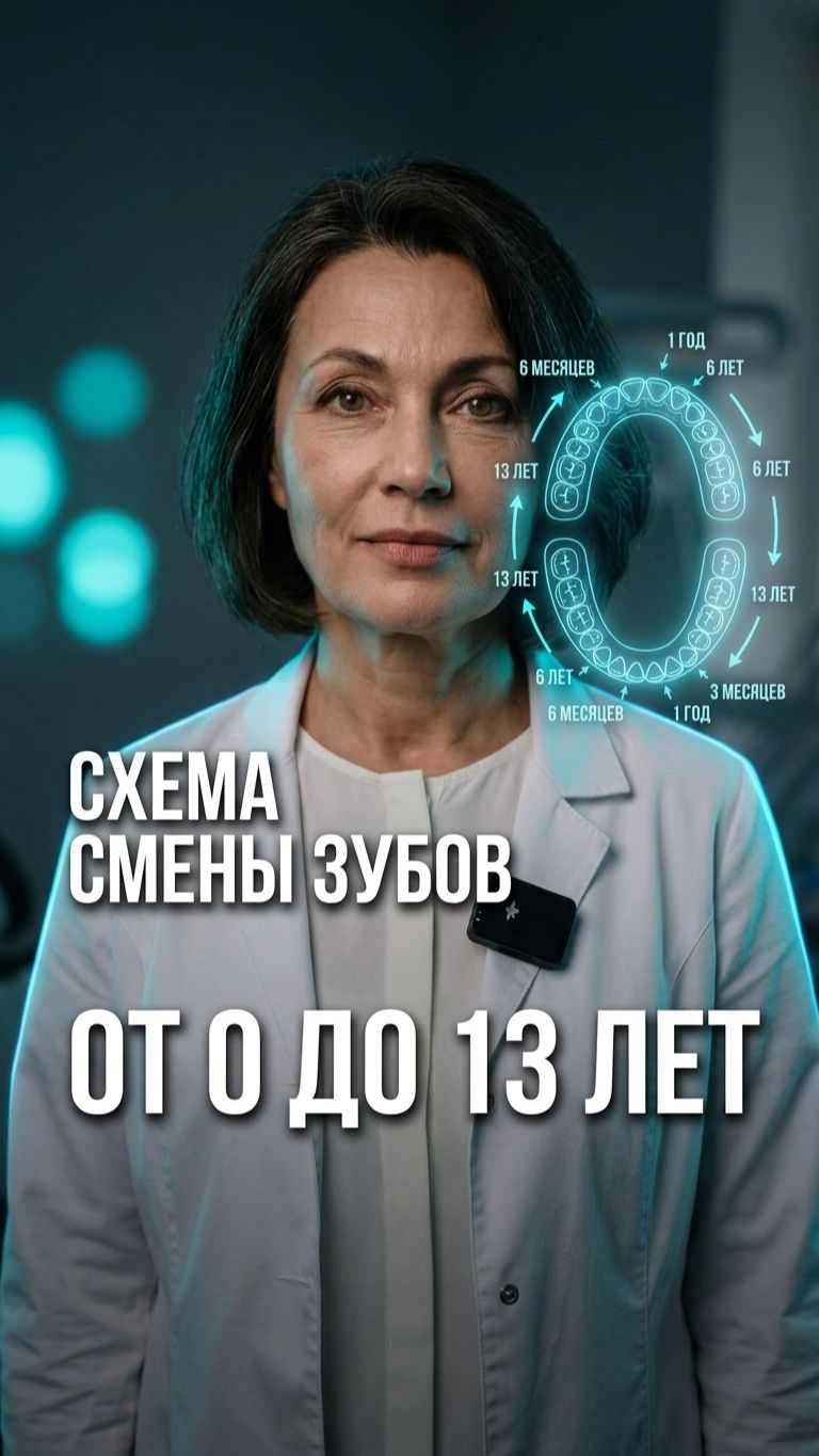 🦷 Полная схема смены зубов у ребенка по годам