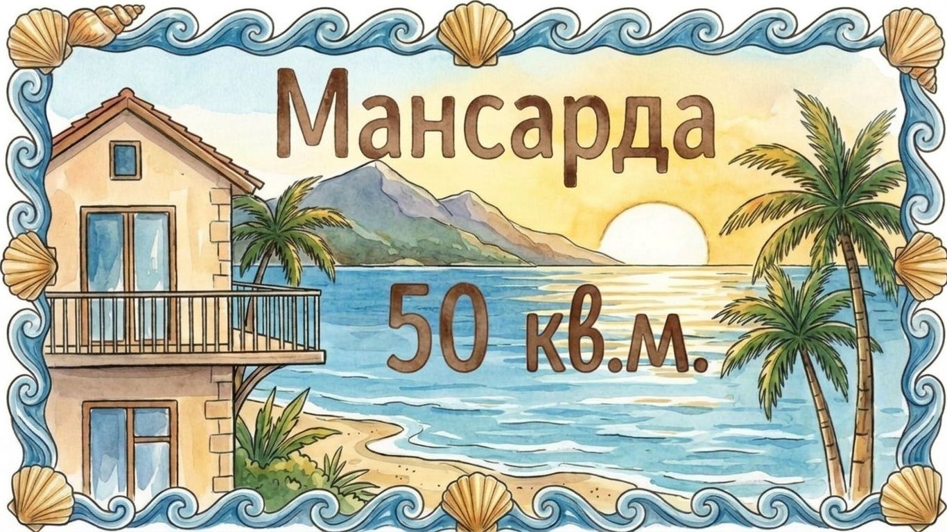 Мансарда 50 кв.м.село Ольгинка Чёрное море