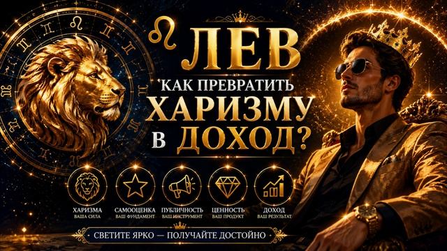 ♌ Лев — как превратить харизму в доход