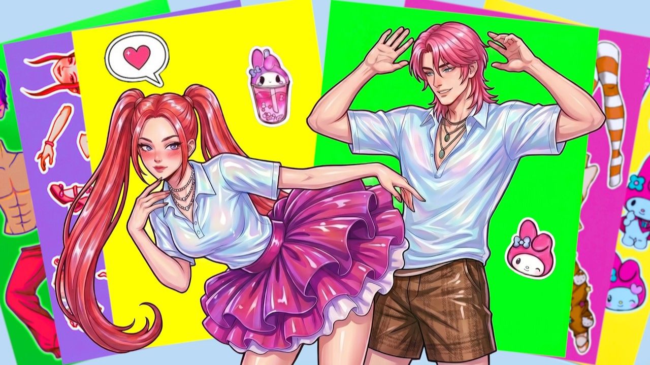Покраснел из-за ее... MIRA x ABBY - KPOP DEMON HUNTERS Наклейка DIY