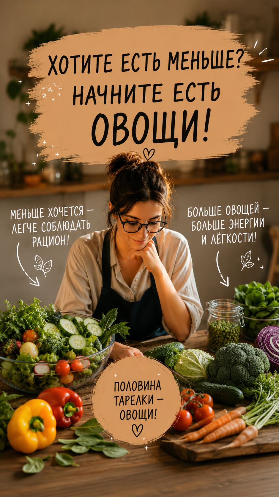 Хотите есть меньше? Начните есть овощи! #углеводы #овощи #стройность