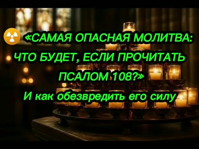 ☢️ «САМАЯ ОПАСНАЯ МОЛИТВА_ ЧТО БУДЕТ, ЕСЛИ ПРОЧИТАТЬ ПСАЛОМ 108» И как обезвредить его силу