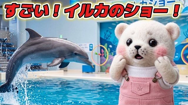 Широмоко-тян, первое шоу дельфинов в океанариуме Окинава Чурауми!🐬