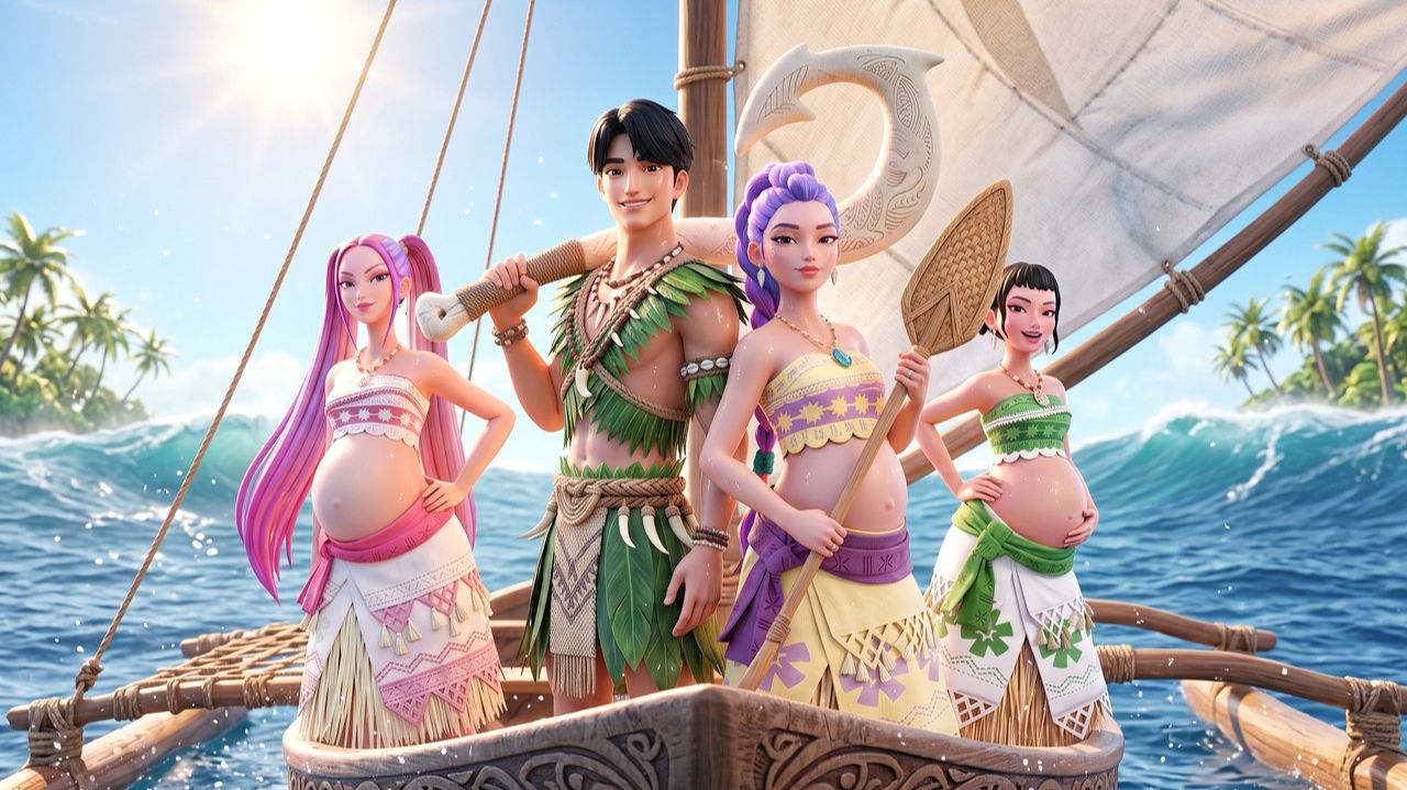 Kpop Demon Hunters но они беременные MOANA STORY Сказка Принцесса с Руми Мира Зои