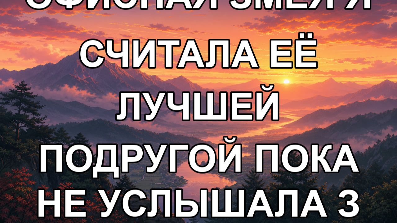 офисная змея я считала её лучшей подругой пока не услышала з