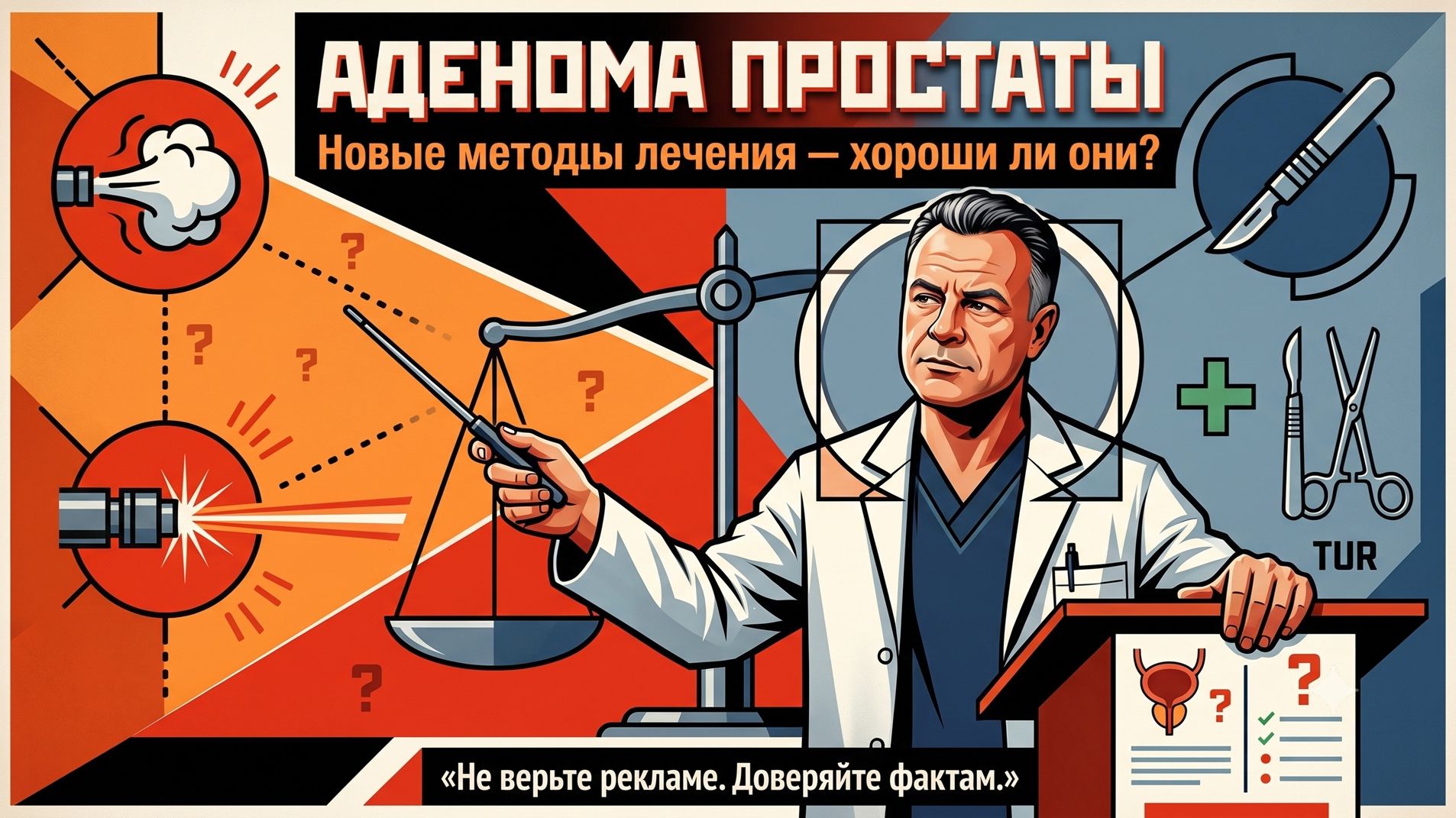 Новые методы лечения аденомы простаты. Риски при выборе операции