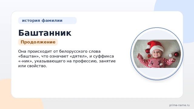 Фамилия Баштанник: происхождение, значение и склонение