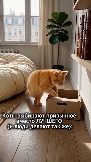 Коты выбирают привычное вместо лушего