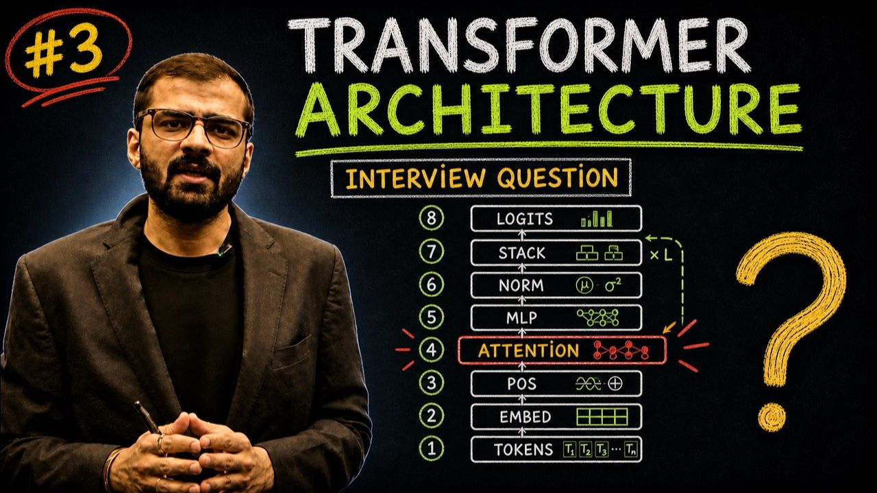 3) LLM Interview Series #3 What Is the Transformer Architecture