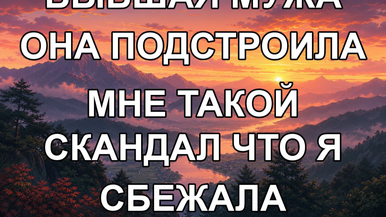 бывшая мужа она подстроила мне такой скандал что я сбежала