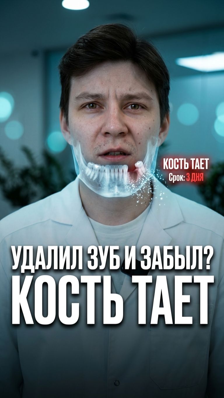Удалил зуб? Кость тает! Имплантация без синус-лифтинга. Рассрочка 0%. Диагностика бесплатно.