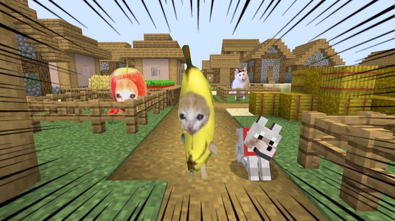 БАНАНОВЫЙ КОТ ВЕРНУЛСЯ В MINECRAFT! САМЫЙ БЕЗУМНЫЙ СБОРНИК ЧАСТЬ 6